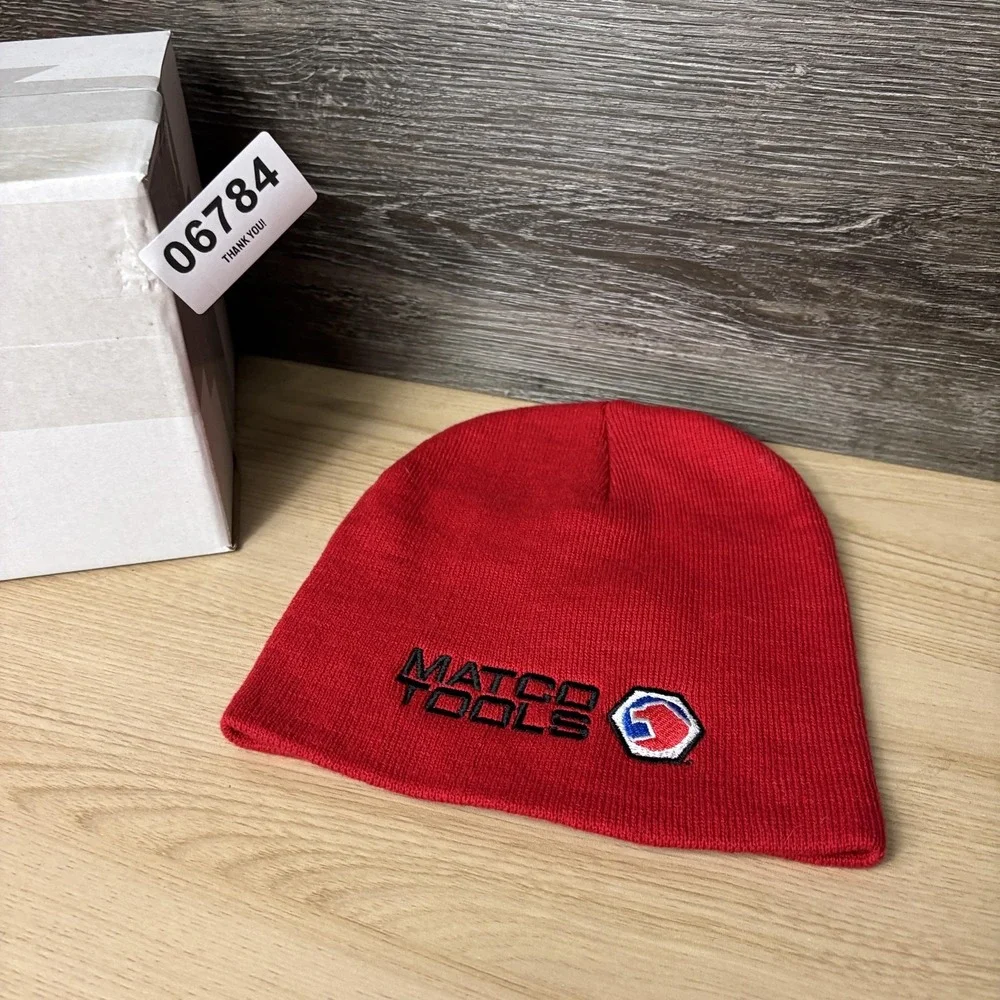 Matco Tools Hat Beanie Red Knit‎ Embroidered Logo Mens Winter Otto Collection